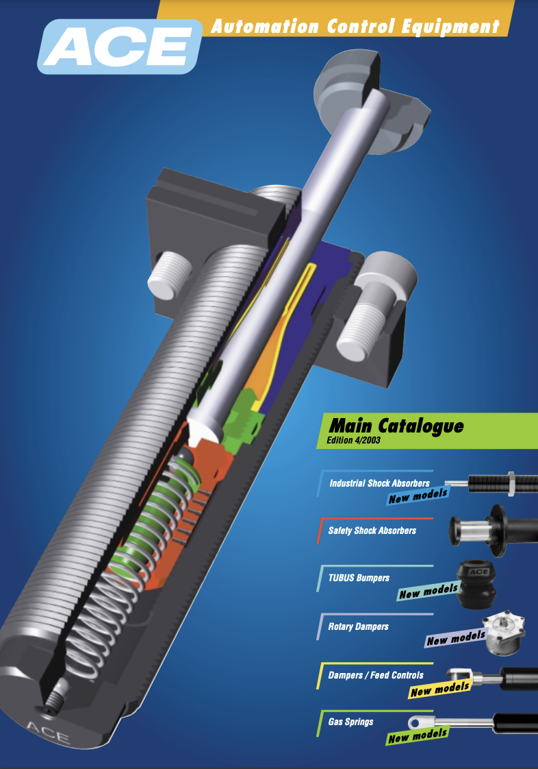 Katalog produktów Ace Control, amortyzatory przemysłowe, amortyzatory elastomerowe